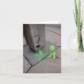 Ziehen des Frühlingshebels Karte