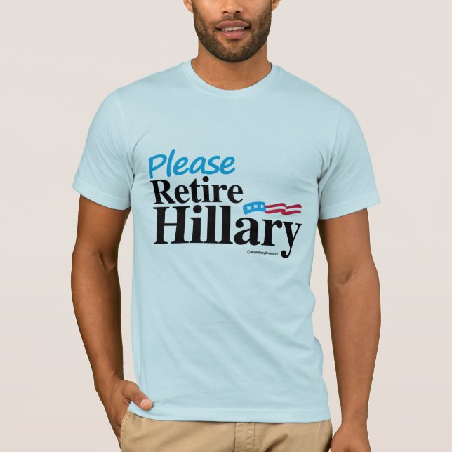 Ziehen Sie bitte sich Hillary zurück T-Shirt (Vorderseite)