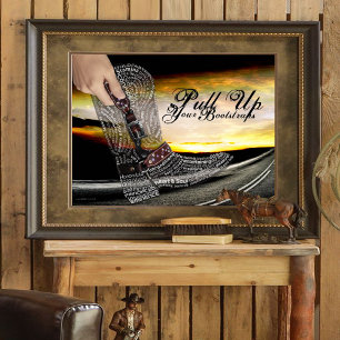 Ziehen Sie das Poster Ihrer Bootstraps hoch