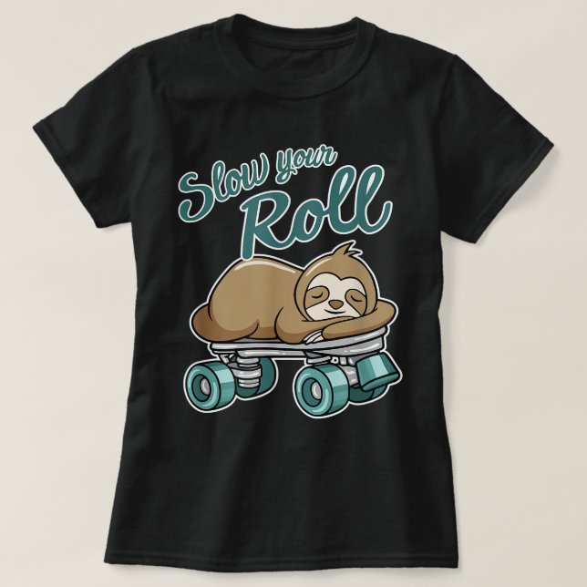 Ziehen Sie das Rollen-Süße Tier auf einem Roller-S T-Shirt (Design vorne)