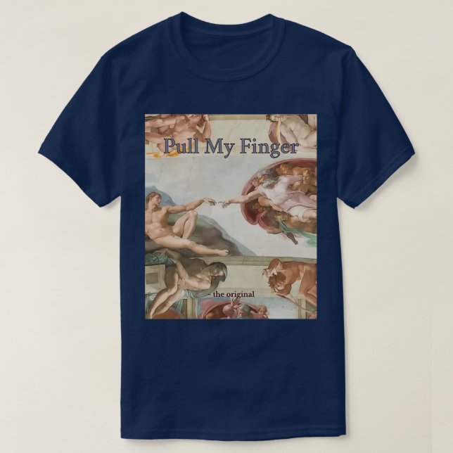 Ziehen Sie den Finger des Originals 1 2 T-Shirt (Design vorne)