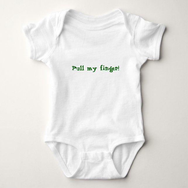Ziehen Sie meinen Finger! Baby Strampler (Vorderseite)