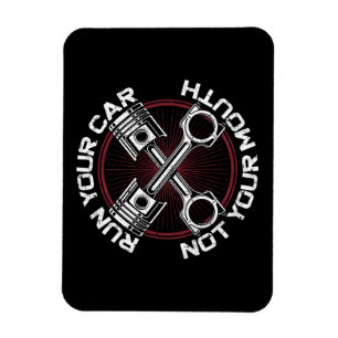 Ziehen Sie Racing Race Car Vintag Führen Sie Ihr A Magnet