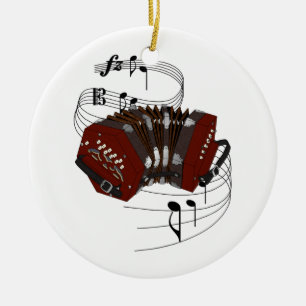 Ziehharmonika Keramik Ornament
