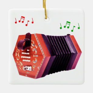 Ziehharmonika Keramikornament