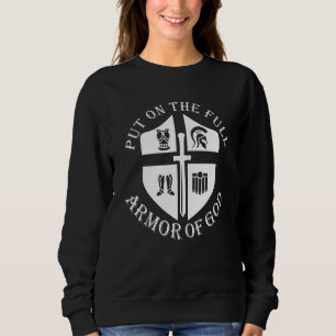 Zieht die volle Rüstung Gottes an Knight Grace Bib Sweatshirt
