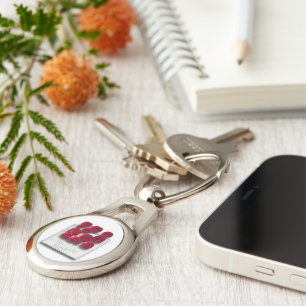 Ziel_4_Variationen auf dem Ruby-Metall Schlüsselanhänger