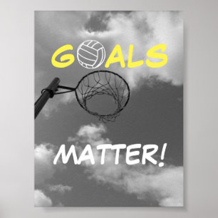 Ziel-Angelegenheitmotivierend Netball-Zitat Poster