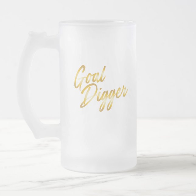 Ziel-Bagger-Frost-Tasse Mattglas Bierglas (Links)