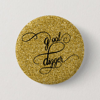 Ziel-BaggerImitat-Glitzer Button