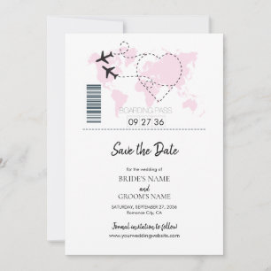 Ziel-Boarding-Hochzeit speichern Sie das Datum Save The Date