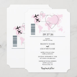 Ziel Boarding Pass Hochzeit Einladungen