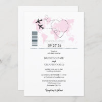 Ziel Boarding Pass Hochzeit Einladungen