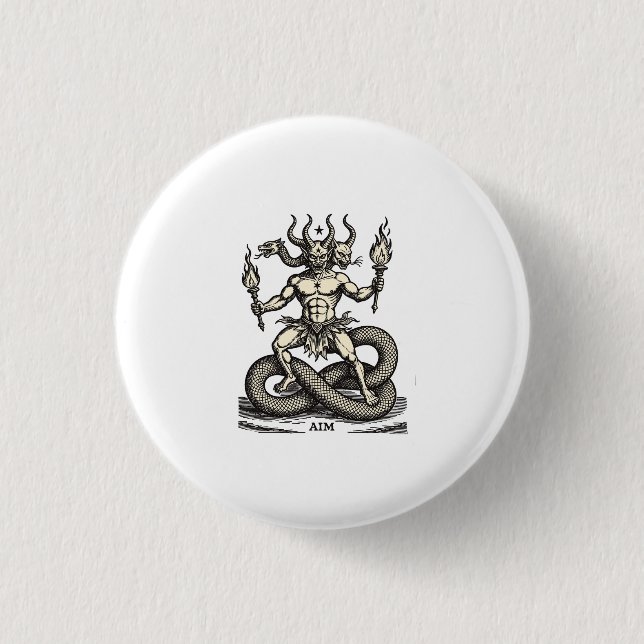 Ziel Bringer der brennenden Fackel Button (Vorderseite)
