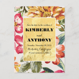 Ziel der Blume Save the Date Ankündigungspostkarte