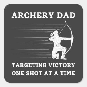 Ziel des Sieges Archery Vater Quadratischer Aufkleber