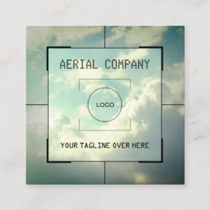 Ziel einer Sky-Drohne  Quadratische Visitenkarte