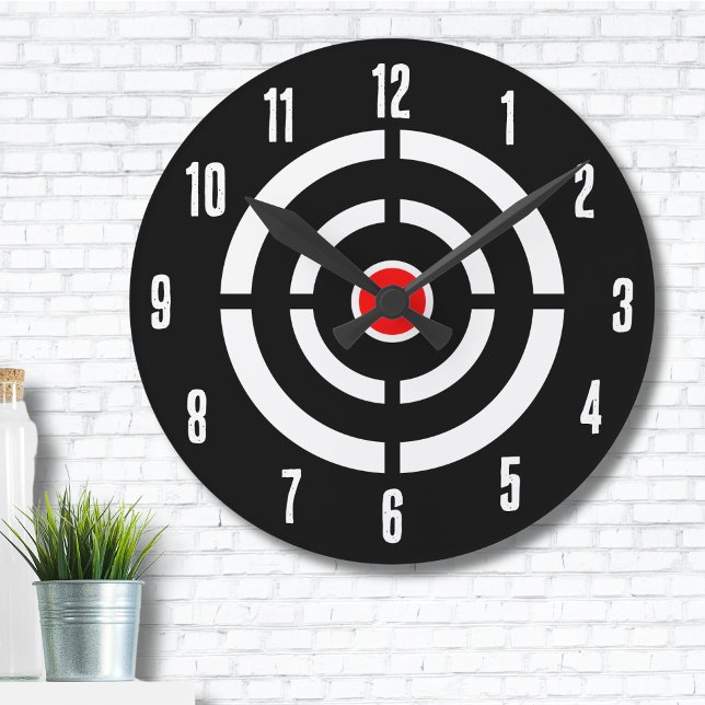 Ziel eines Schießschiebers Runde Wanduhr (Sports Shooting Practice Archery Target Round Clock)