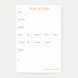 Ziel-Einstellung Post-it Klebezettel