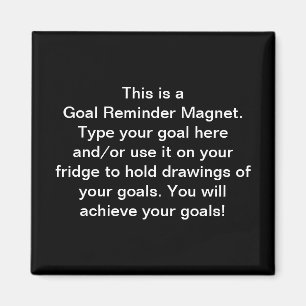 Ziel-Erinnerungsmagnet, Text ändern, Bild hinzufüg Magnet
