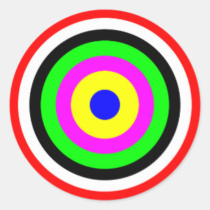 Ziel, farbige Kreise Runder Aufkleber