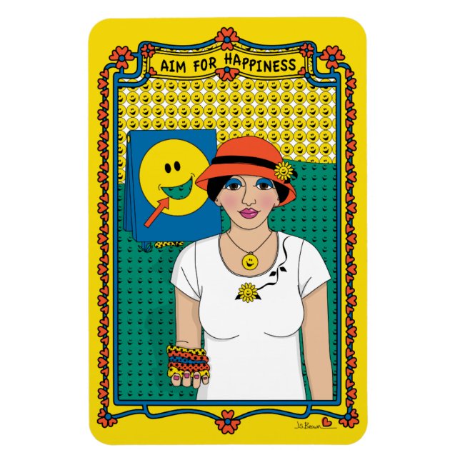 Ziel für Glück_B_4x6 Kühlschrank Magnet (Vertikal)