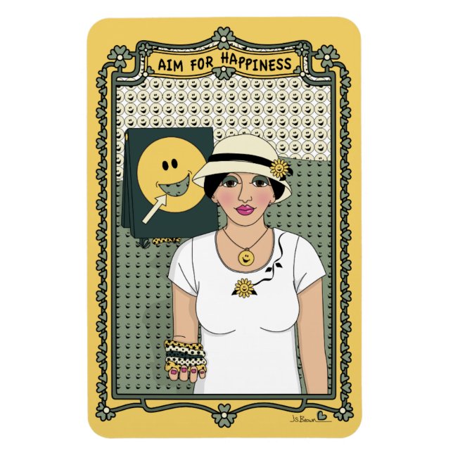 Ziel für Glück_C_4x6 Kühlschrank Magnet (Vertikal)