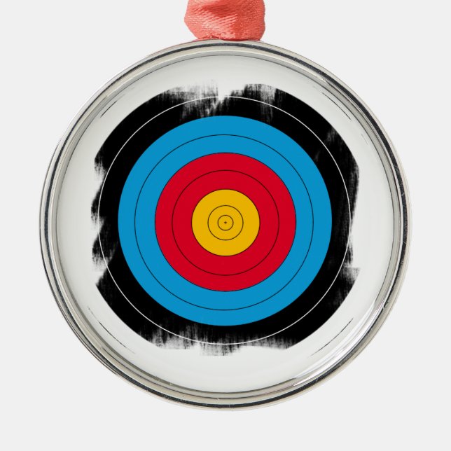 Ziel-Gesicht Silbernes Ornament (Vorne)