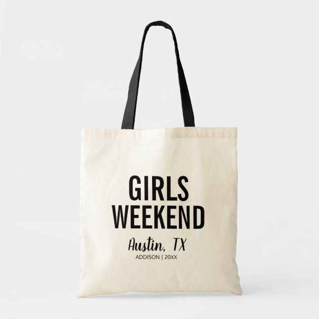 Ziel Girls Weekend Tote Bag Tragetasche (Vorne)