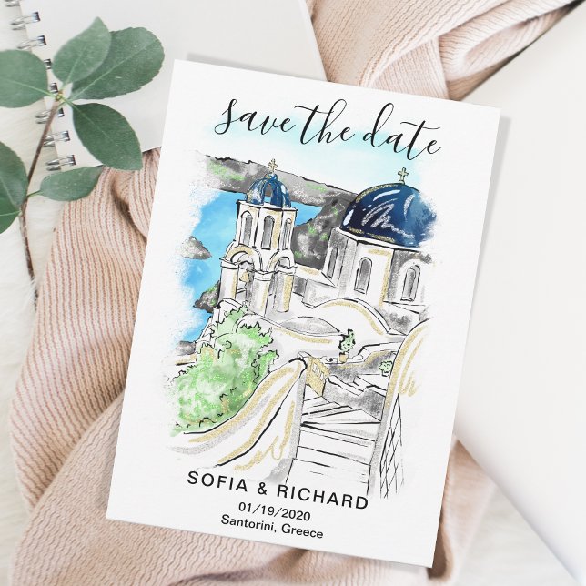 Ziel Griechenland Insel Santorini Einladung (Von Creator hochgeladen)