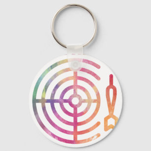 Ziel hier Dartspieler Bullseye Zielscheibe Schieße Schlüsselanhänger