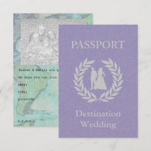 ziel hochzeit reisepass einladung