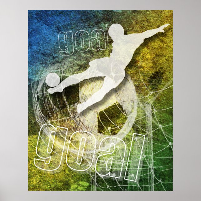 Ziel! Männerfußball Poster (Vorne)