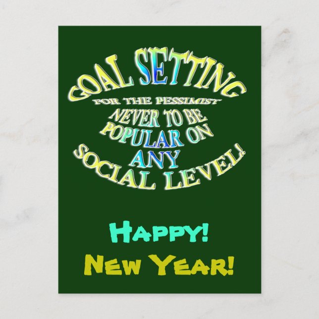 Ziel: Niemals populär zu sein Feiertagspostkarte (Vorderseite)