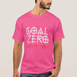 Ziel Null Sicherheit Erster lustiger Weltsicherhei T-Shirt