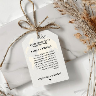 Ziel Reise Thema Hochzeit danke Geschenkanhänger
