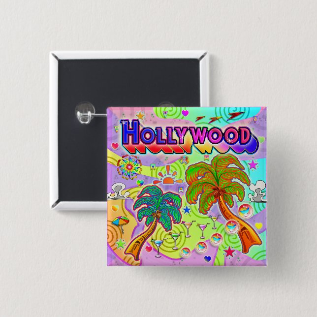 Ziel-Schaltfläche für den Hollywood-Urlaub Button (Vorne & Hinten)