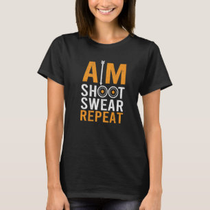 Ziel Schieß Schwur Bogenschütze Bogenschütze Bogen T-Shirt