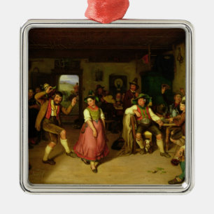 Ziel-Schießen und Tanzen in Oberbayern, 1841 Ornament Aus Metall