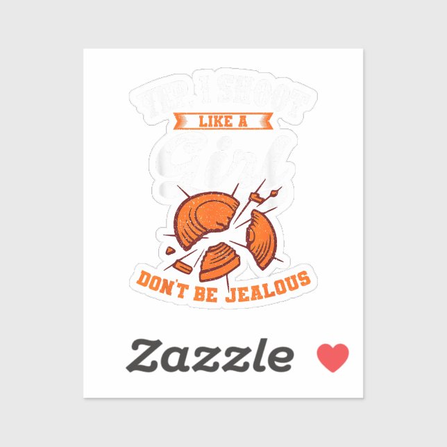 Ziel schießen Yep, ich schieße wie ein Geschenk fü Aufkleber (Blatt)