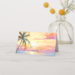 Ziel Sonnenuntergang Hochzeit Platzkarte