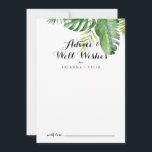 Ziel tropische Vegetation Hochzeitsgut wünscht Hinweiskarte<br><div class="desc">Dieses Ziel tropischen Grün Hochzeit auch Wünsche Ratschlag Karte ist ideal für eine einfache Hochzeit. Das Design besteht aus handbemalten Aquarellpalmen und Blätter aus Bananen, die in hübschen Bouquets angeordnet sind. Diese Karten sind ideal für Hochzeiten, Brautparty, Babydusche, Graduiertenfest u.v.m. Personalisieren Sie die Karten mit den Namen der Braut und...</div>