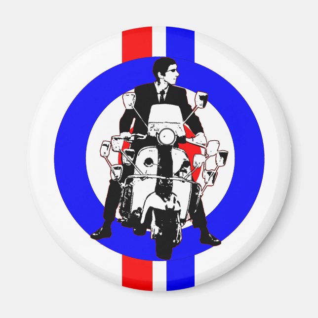 Ziel und Streifen des Sechzigertriebs Magnet (Vorne)