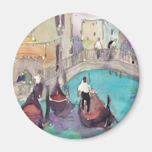 Ziele Aquarell Venedig Gondelfahrt Magnet
