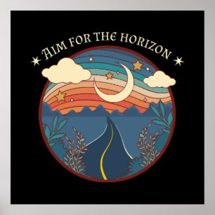Ziele auf den Horizont Reise Natur Roadtrip Poster