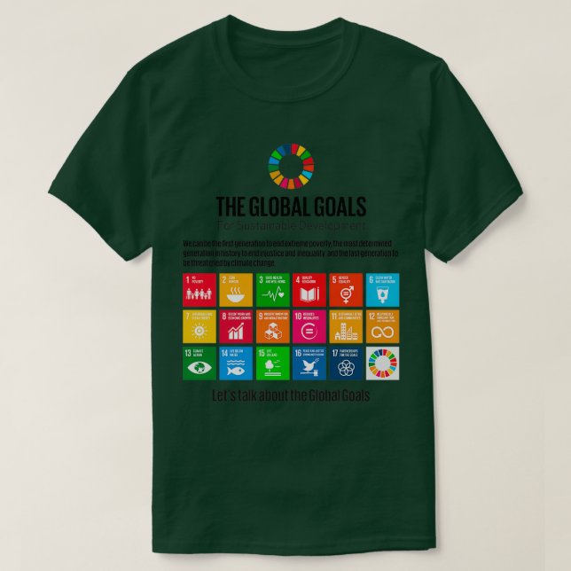 Ziele der Vereinten Nationen für nachhaltige Entwi T-Shirt (Design vorne)