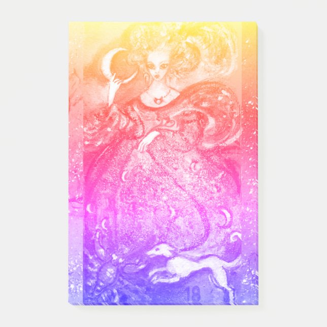 ZIELE DER VERLORENEN SCHATTEN / DER MONDLADY POST-IT KLEBEZETTEL (Vorderseite)