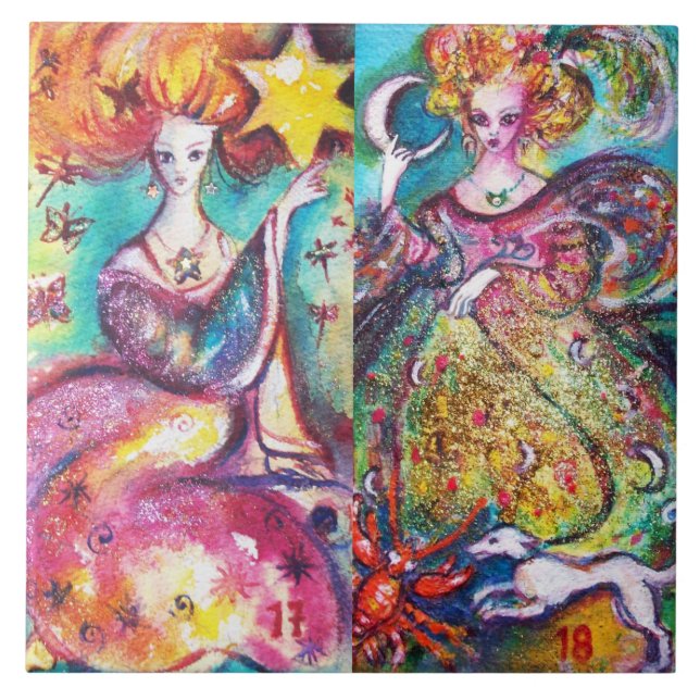 ZIELE DER VERLORENEN SCHATTEN /MOND UND STAR FLIESE (Vorderseite)