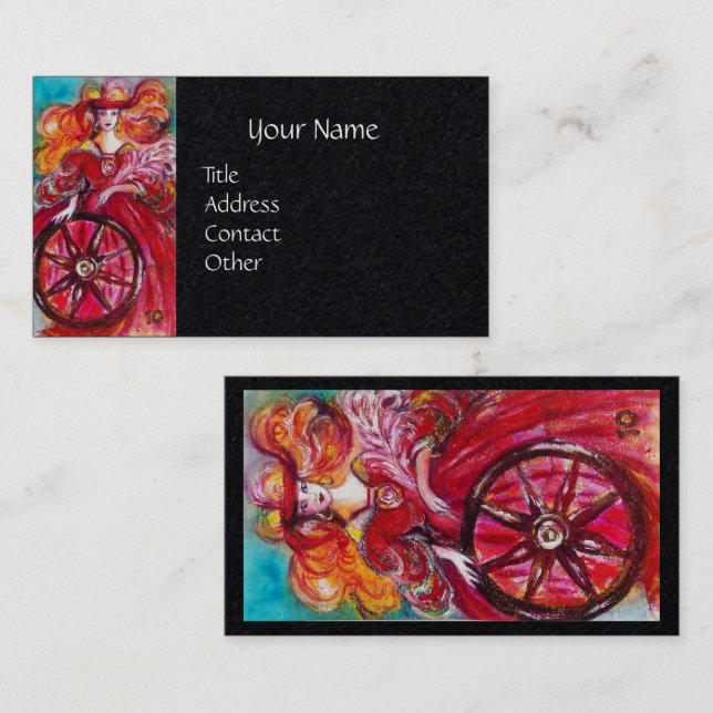 ZIELE DER VERLORENEN SCHATTEN-RÄDER DES Glückssonn Visitenkarte (Vorne/Hinten)