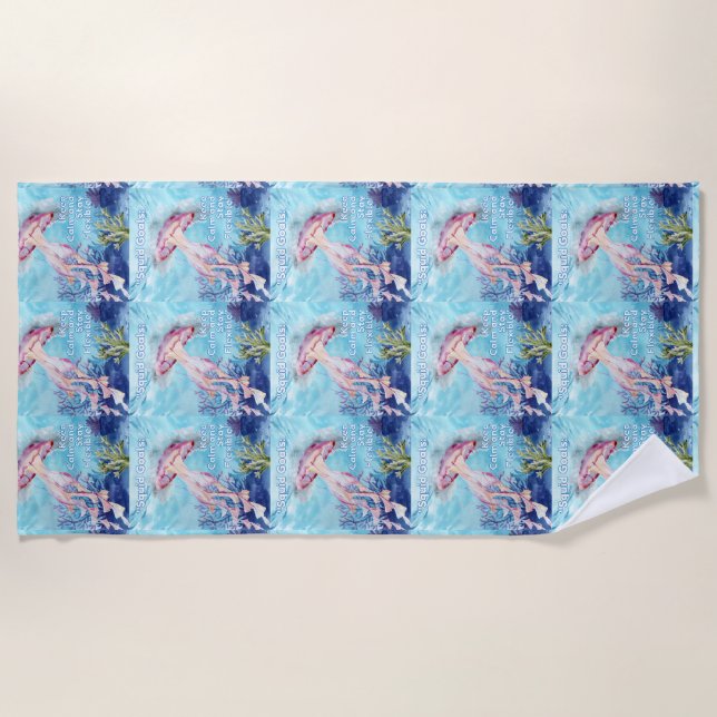 Ziele des Tintenfischs Strandtuch (Vorderseite)